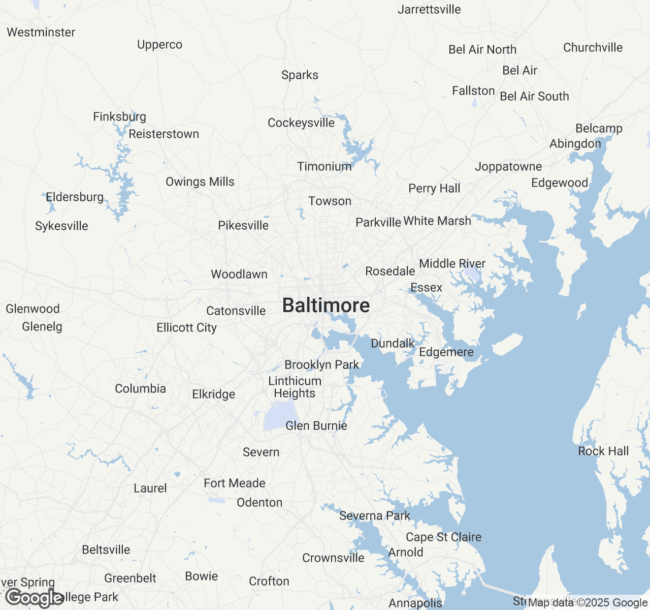 Map of Baltimore